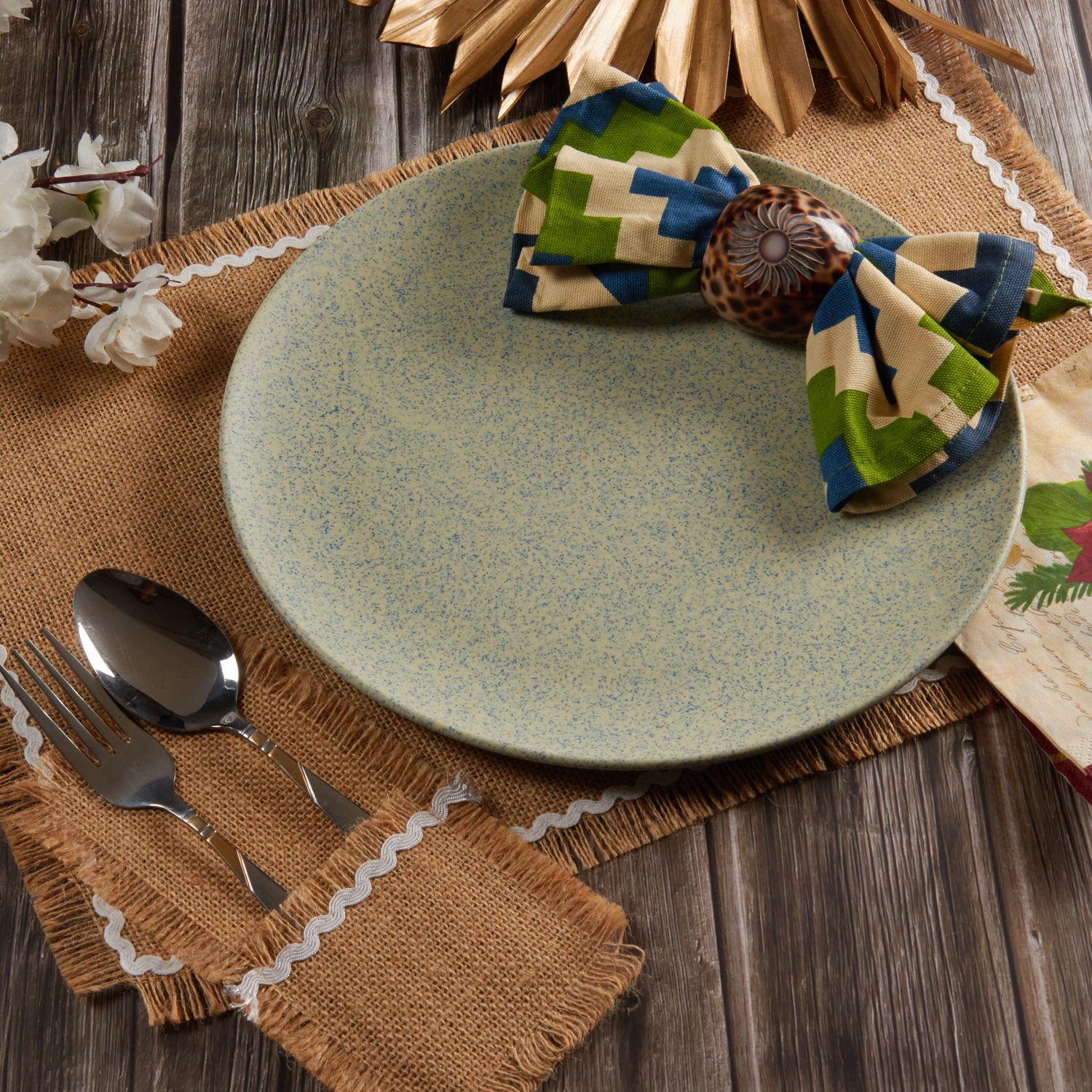 Bamboo Fibre Plates -Stonewash