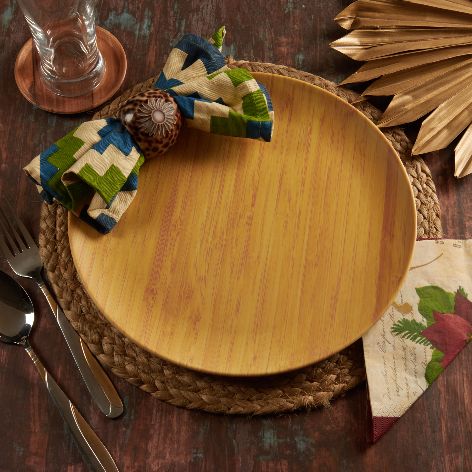 Bamboo Fibre Plates - Wooden