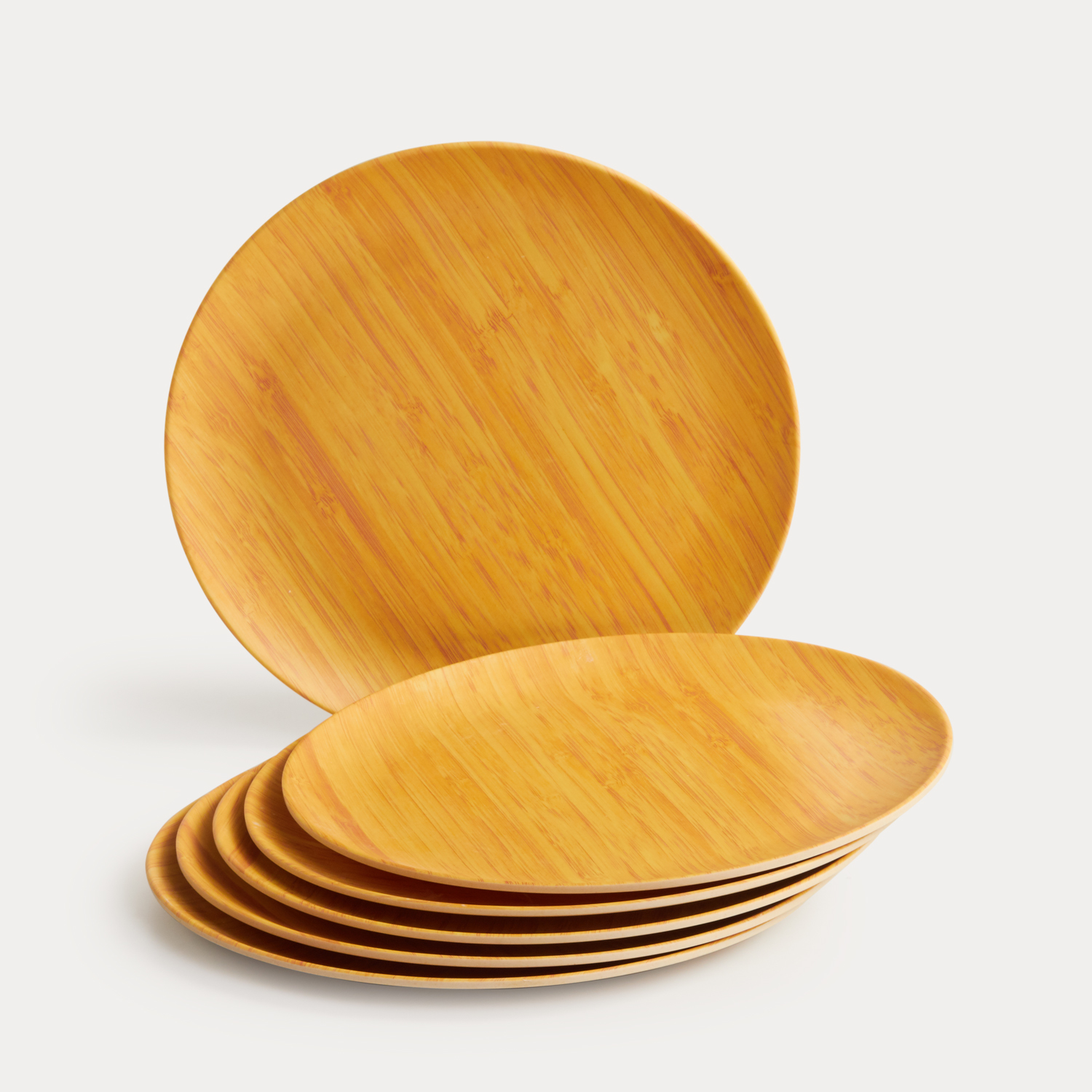 Bamboo Fibre Plates - Wooden