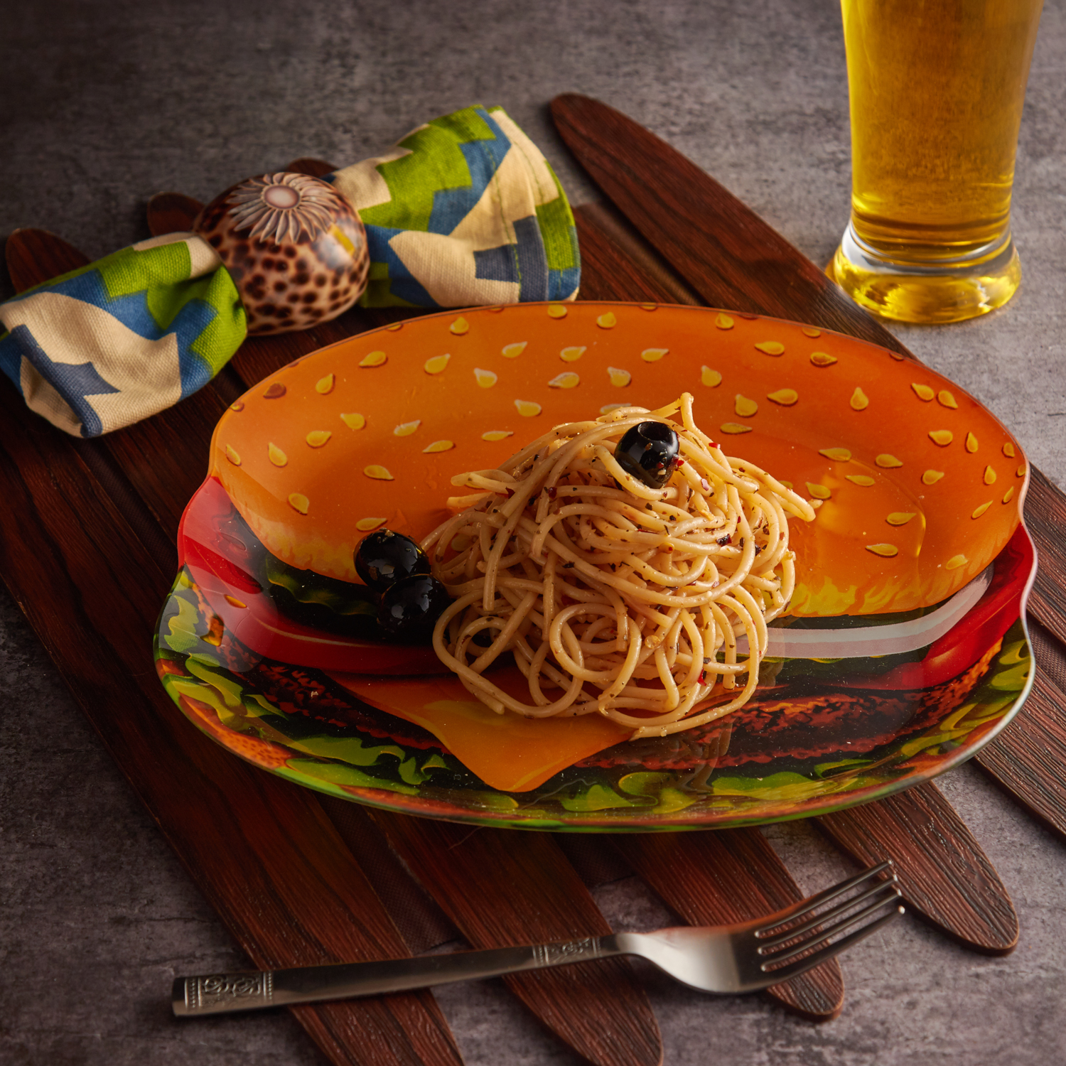 Designer Serving Platter-Hamburger