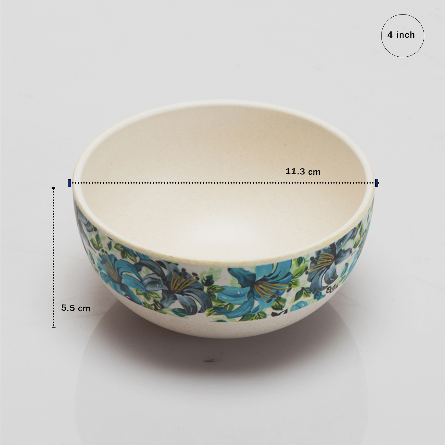 Bamboo Fibre Bowl - Leaf & Flower